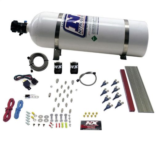 Picture of Nitrous Express GM LT1LS1 Pro Piranha Nozzle Gas Nitrous Kit w15lb Bottle