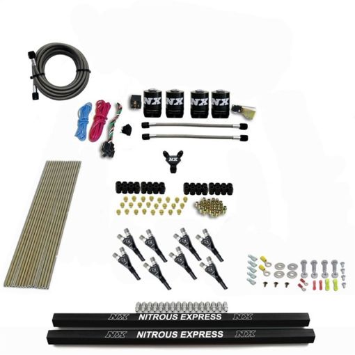 Picture of Nitrous Express Pro - ShkGas 4 Solenoids Nitrous Kit (250 - 650HP) wRails wo Bottle