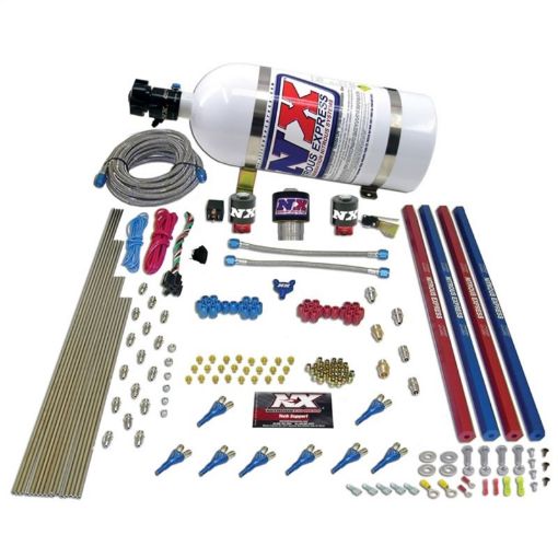 Picture of Nitrous Express Pro - ShkGas Nitrous Kit (200 - 600HP) wRails and 10lb Bottle