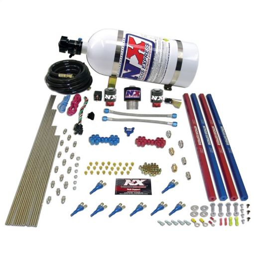 Picture of Nitrous Express Pro - ShkGas Nitrous Kit (200 - 600HP) wRails and Composite Bottle