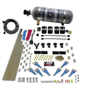 Picture of Nitrous Express Pro - ShkGas 4 Solenoids Nitrous Kit (250 - 650HP) wComposite Bottle