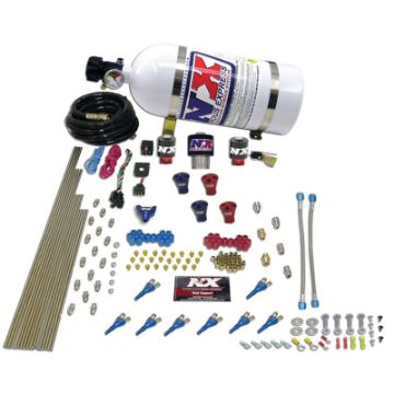 Picture of Nitrous Express Pro - ShkGas 2 Fuel 1 Supershark Solenoid Nitrous Kit (200 - 600HP) w15lb Bottle
