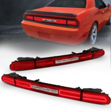 Picture of ANZO 08 - 10 Dodge Challenger LED Taillights - RedClear wSequential Turn Signal