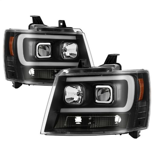 Picture of Spyder 07 - 14 Chevy Suburban15002500Tahoe V2 Projector Headlights All Blk PRO - YD - CSUB07V2 - DRL - BKV2