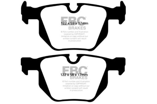 Picture of EBC 04 - 10 BMW 525i 3.0 (E60) Manual Greenstuff Rear Brake Pads