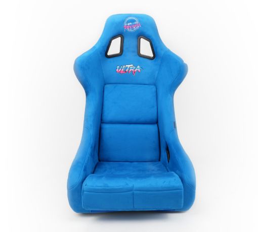 Picture of NRG FRP Bucket Seat ULTRA Edition - Large (Blue AlcantaraGold Glitter Back)