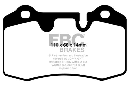 Picture of EBC 04 - 12 Aston Martin DB9 5.9 Redstuff Rear Brake Pads