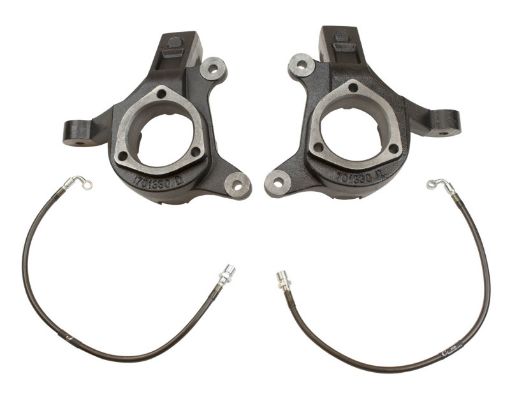 Picture of MaxTrac 07 - 16 GM C1500 2WD 3in Front Lift Spindles wExtended DOT Compliant Brake Lines