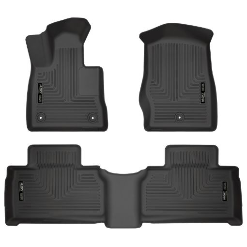 Picture of Husky Liners 2020 Ford Explorer Weatherbeater Black Front 2nd Seat Floor Liners