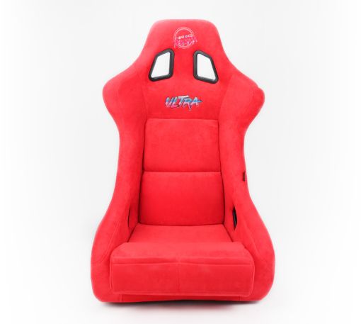 Picture of NRG FRP Bucket Seat ULTRA Edition - Large (Red AlcantaraGold Glitter Back)