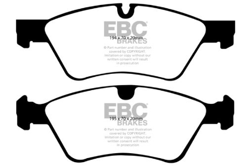 Picture of EBC 05 - 06 Mercedes - Benz G55 AMG 5.4 Supercharged Greenstuff Front Brake Pads