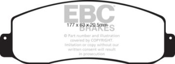 Picture of EBC 05 - 07 Ford F250 (inc Super Duty) 5.4 (2WD) Extra Duty Front Brake Pads