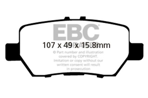 Picture of EBC 05 - 08 Acura RL 3.5 Yellowstuff Rear Brake Pads