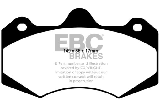 Picture of EBC 05 - 08 Morgan Aero 8 4.4 Redstuff Front Brake Pads