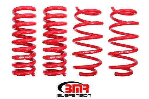 Picture of BMR 08 - 19 Dodge Challenger Lowering Springs 1.25in Drop - Set of 4 - Red