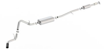 Picture of Borla S - Type Cat - Back 19 - 20 Chevrolet Silverado Side Exit Exhaust - Black Chrome Tip