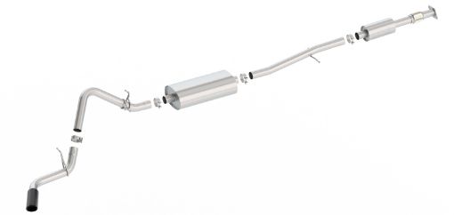 Picture of Borla S - Type Cat - Back 19 - 20 Chevrolet Silverado Side Exit Exhaust - Black Chrome Tip