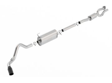 Picture of Borla S - Type Cat - Back 17 - 19 Ford F - 250350 Super Duty Side Exit Exhaust - Black Chrome Tip
