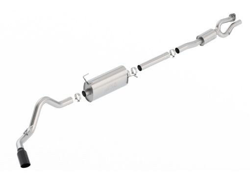 Picture of Borla S - Type Cat - Back 17 - 19 Ford F - 250350 Super Duty Side Exit Exhaust - Black Chrome Tip