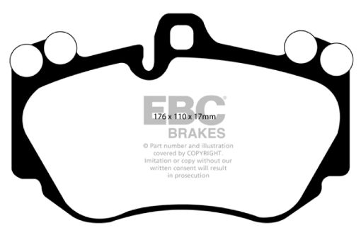 Picture of EBC 05 - 10 Lamborghini Murcielago 6.5 (4 Pad set)(Cast Iron Rotors) Redstuff Front Brake Pads