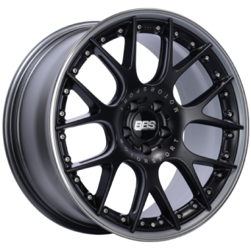 Picture of BBS CH - RII 22x10.5 5x120 ET30 Satin Black Center Platinum Lip SS Rim Prot Wheel - 82mm PFS Req