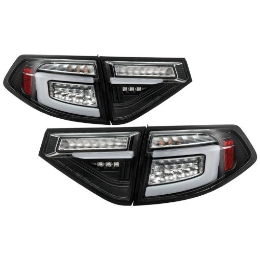 Picture of Spyder 08 - 14 Subara Impreza WRX Hatchback LED Tail Lights Seq Signal Black ALT - YD - SI085D - SEQ - BK