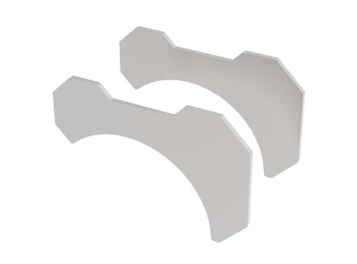 Picture of Borla Universal 2.5in T - 304 Stainless Tube Bracket Kit