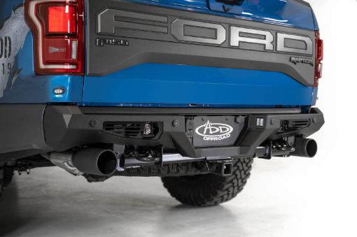 Picture of Addictive Desert Designs 17 - 20 Ford Raptor F - 150 Bomber Rear Bumper w Backup Sensor Cutouts