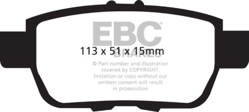 Picture of EBC 05 - 14 Honda Ridgeline 3.5 Greenstuff Rear Brake Pads
