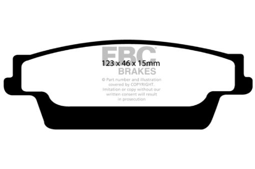 Picture of EBC 06 - 07 Cadillac CTS 2.8 (Sports Suspension) Yellowstuff Rear Brake Pads