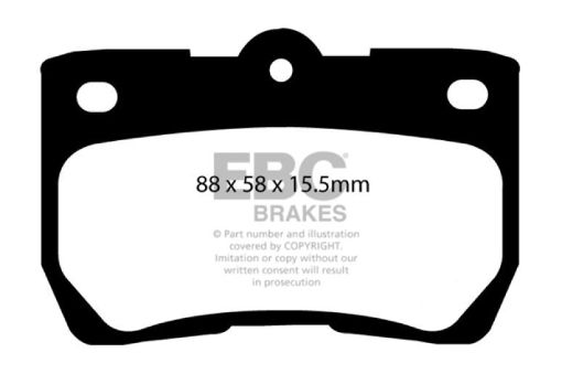 Picture of EBC 06 - 07 Lexus GS300 3.0 Redstuff Rear Brake Pads
