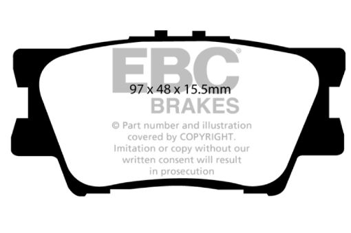 Picture of EBC 06 - 08 Toyota RAV 4 2.4 Greenstuff Rear Brake Pads