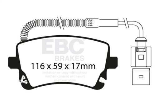 Picture of EBC 06 - 09 Audi RS4 4.2 (Cast Iron Rotors) Bluestuff Rear Brake Pads