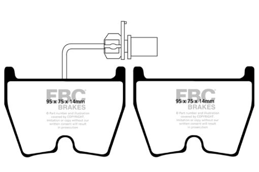Picture of EBC 06 - 09 Audi RS4 4.2 (Cast Iron Rotors) Yellowstuff Front Brake Pads