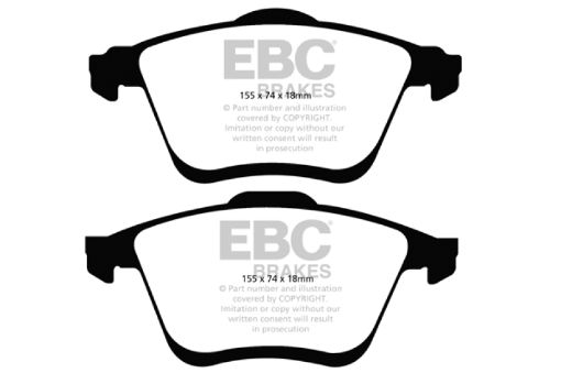 Picture of EBC 06 - 09 Mazda 6 2.3 Turbo (Mazdaspeed) Redstuff Front Brake Pads