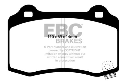 Picture of EBC 06 - 10 Jeep Grand Cherokee 6.1 SRT - 8 Greenstuff Rear Brake Pads