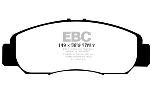 Picture of EBC 06 - 11 Acura CSX (Canada) 2.0 Greenstuff Front Brake Pads