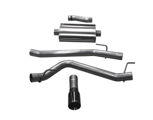 Picture of Corsa 20 - 24 Jeep Gladiator JT 3.6L Single Side Exit Cat - Back Exhaust System w Single 4in Black Tip