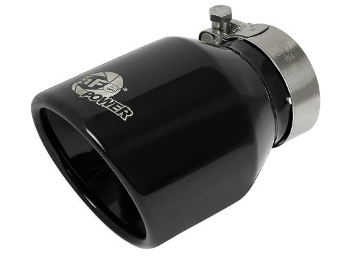 Picture of aFe MACH Force - Xp 409 SS Clamp - On Exhaust Tip 2.5in. Inlet 4in. Outlet 6in. L - Black