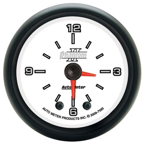 Picture of Autometer Phantom II 2 - 116in 12HR Analog Clock Gauge