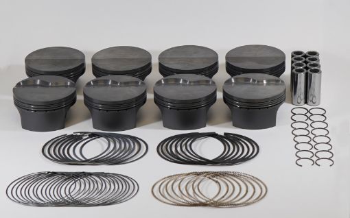 Picture of Mahle MS Piston Set GM LSX 408cid 4.030x1.110RCH 4.000 Stk 6.125 Rod .927 Pin - 5.8cc 10.9CR Set of 8