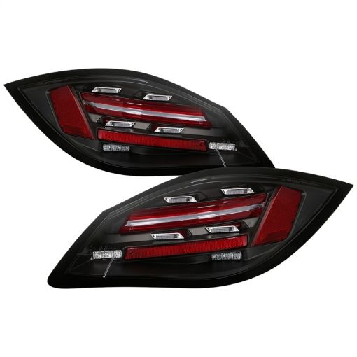 Picture of Spyder Porsche 987 Cayman 06 - 08 Boxster 09 - 12 LED Tail Lights - Sequential Signal - Black