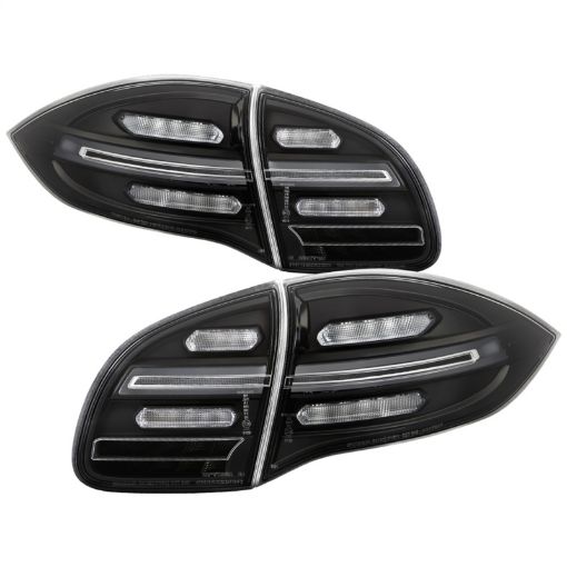 Picture of Spyder Porsche Cayenne 958 11 - 14 LED Tail Lights - Sequential Signal - Black