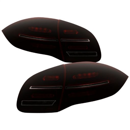 Picture of Spyder Porsche Cayenne 958 11 - 14 LED Tail Lights - Sequential Signal - Red Smoke