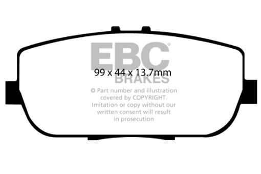 Picture of EBC 06 - 15 Mazda Miata MX5 2.0 Yellowstuff Rear Brake Pads