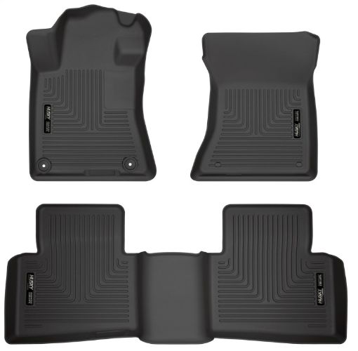Picture of Husky Liners 19 - 23 Nissan Altima WeatherBeater Black Front Second Seat Floor Liner