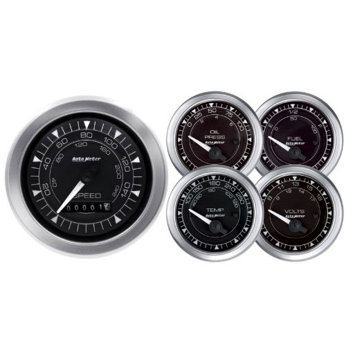 Picture of Autometer Chrono 3 - 38in 2 - 116in Electronic Speedometer Gauge Kit - 5 Piece