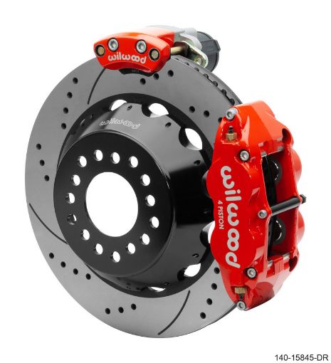 Picture of Wilwood Narrow Superlite 4R Rear P - Brk Kit 14.00in Rotor Big Ford New Style 2.50in Offset - SRP Red