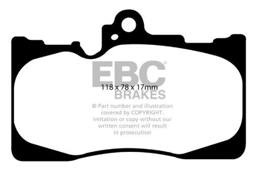 Picture of EBC 07 - 08 Lexus GS350 3.5 RWD Yellowstuff Front Brake Pads