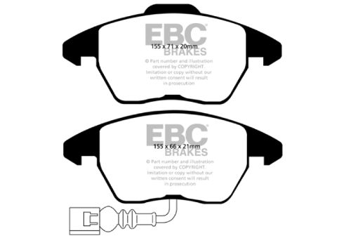 Picture of EBC 07 - 09 Audi TT 2.0 Turbo Yellowstuff Front Brake Pads